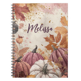 Cuaderno Patrón elegante de caída de calabaza