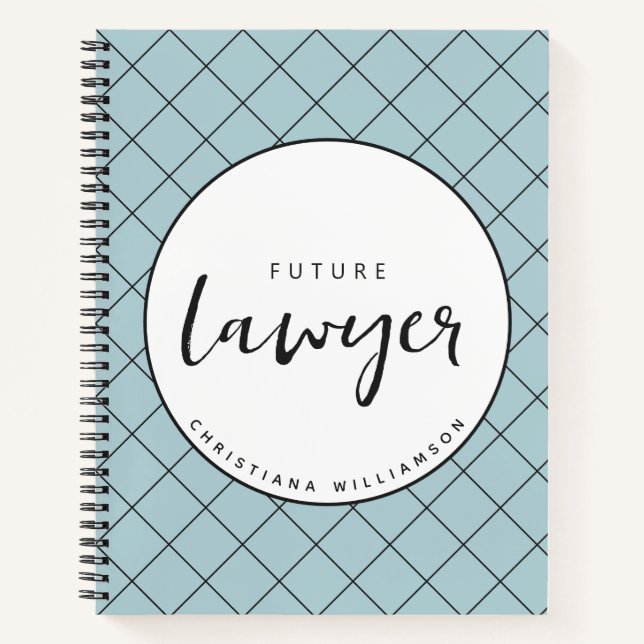 Cuaderno Patrón elegante de cheques de abogados futuros per (Anverso)