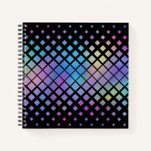 Cuaderno Patrón elegante de mosaicos de diamantes geométr