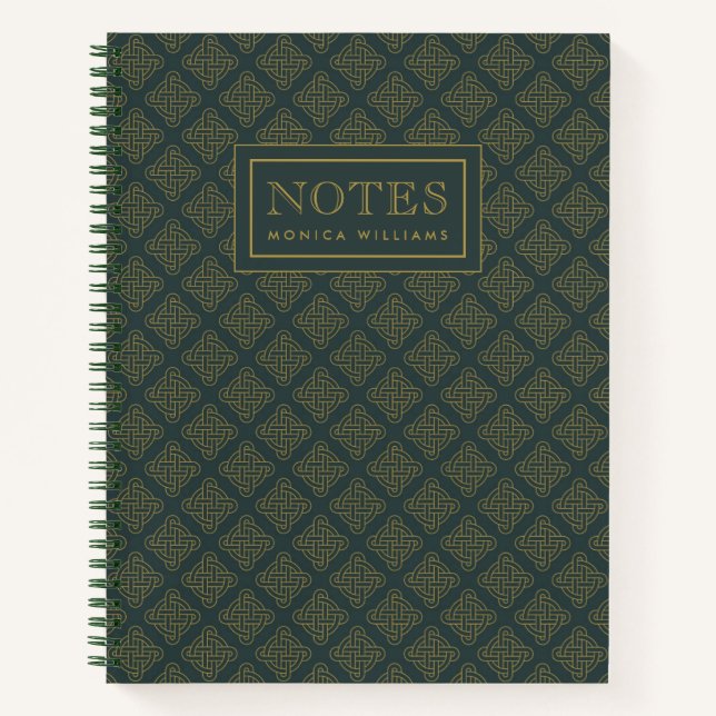 Cuaderno Patrón elegante de nudos celtas (Anverso)
