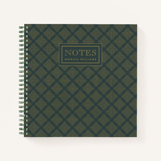 Cuaderno Patrón elegante de nudos celtas (Anverso)