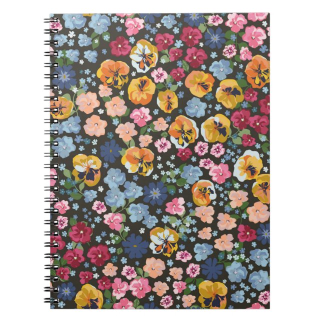 Cuaderno Patrón elegante y decorativo impecable con caudal  (Frente)