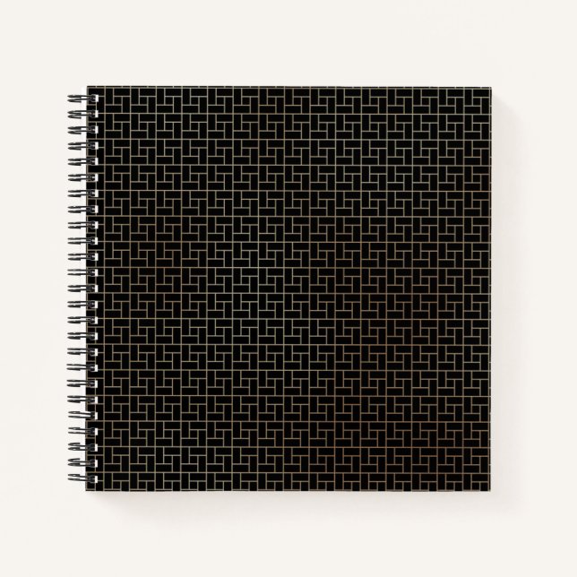 Cuaderno Patrón elegante y moderno abstracto de la onda de  (Anverso)