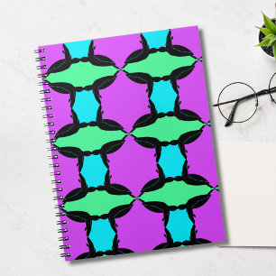Cuaderno Patrón en espiral de tortuga marina con arte pop