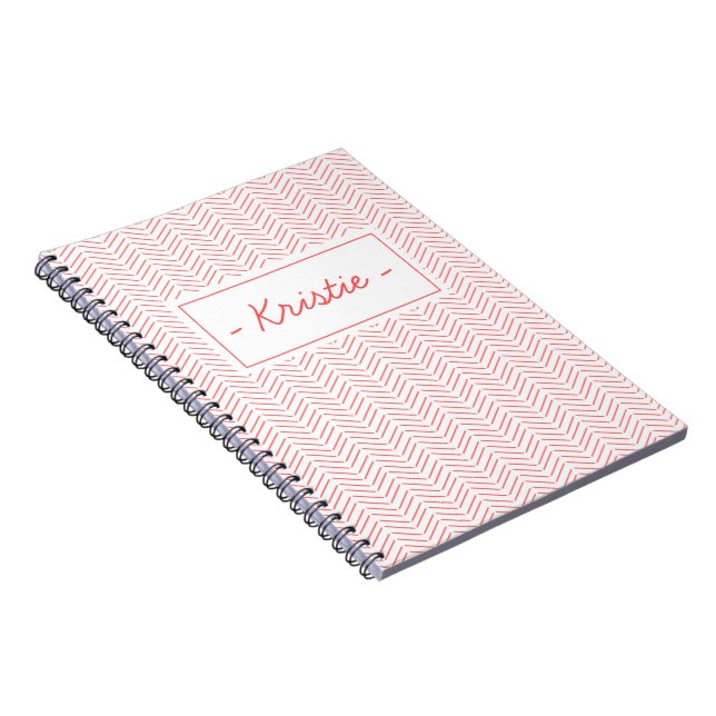 Cuaderno Patrón encantador (coral) (Lado Derecho)