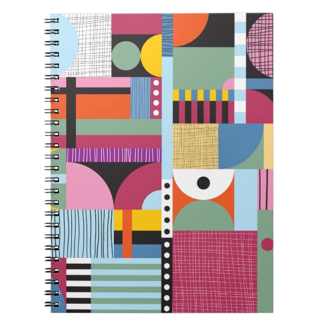 Cuaderno Patrón escandinavo colorido (Frente)