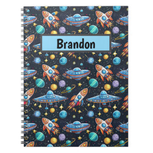 Cuaderno Patrón espacial personalizado