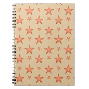 Cuaderno Patrón estelar en el naranja de terracota gradient