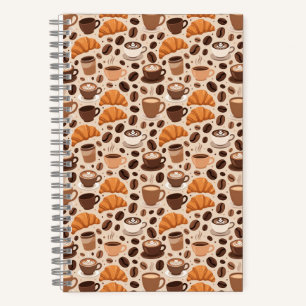 Cuaderno Patrón Estético de Café Moderno