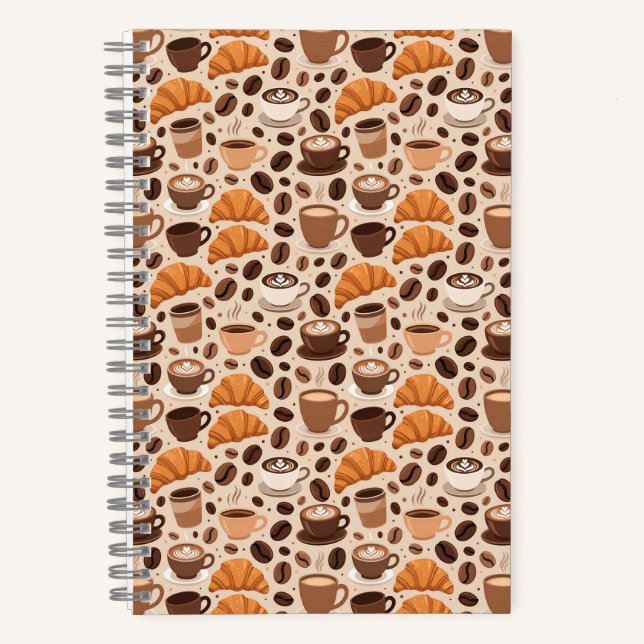 Cuaderno Patrón Estético de Café Moderno (Anverso)