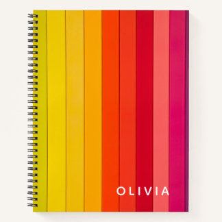 Cuaderno Patrón Estético de Color Vibrante