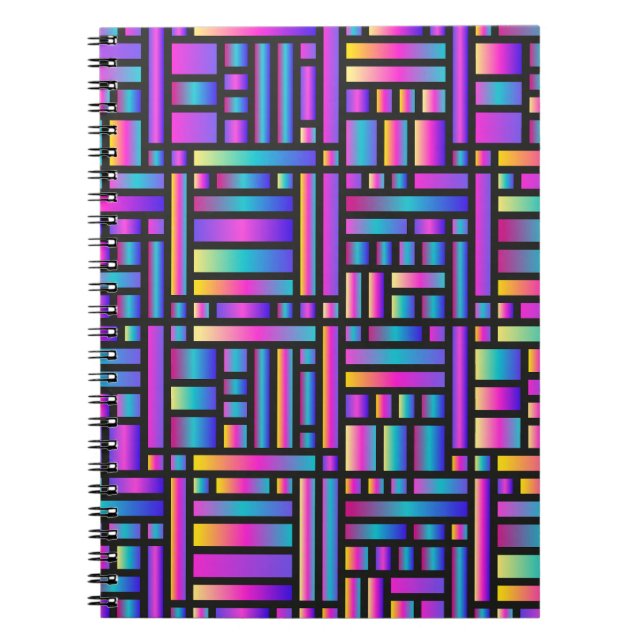 Cuaderno Patrón Estilo Moderno - Moda Tartán Geométrico (Frente)