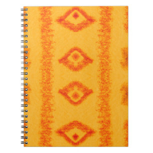 Cuaderno Patrón etínico geométrico estilístico azul y verde