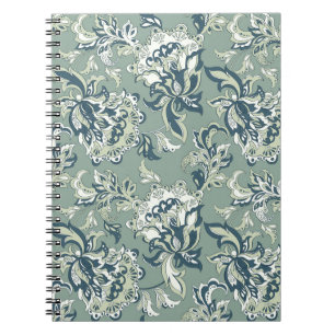 Cuaderno patrón étnico floral sin soldadura. batik folclóri