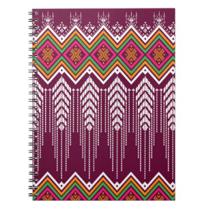 Cuaderno Patrón étnico geométrico tradicional