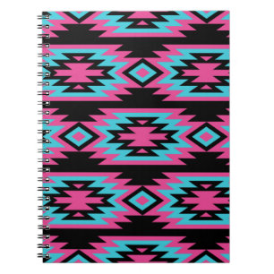Cuaderno patrón étnico inmaculado y sin costura. american
