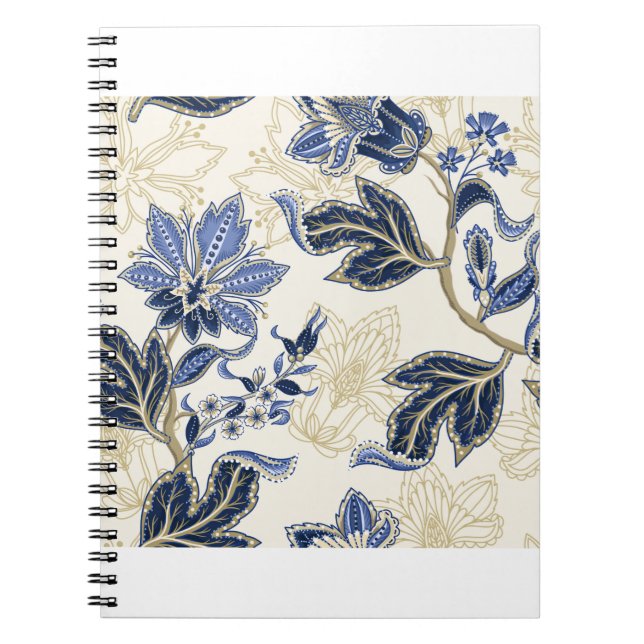 Cuaderno Patrón étnico sin fisuras con adorno indio. Vint (Frente)