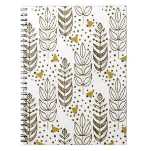 Cuaderno Patrón étnico sin fisuras con árboles elegantes. E