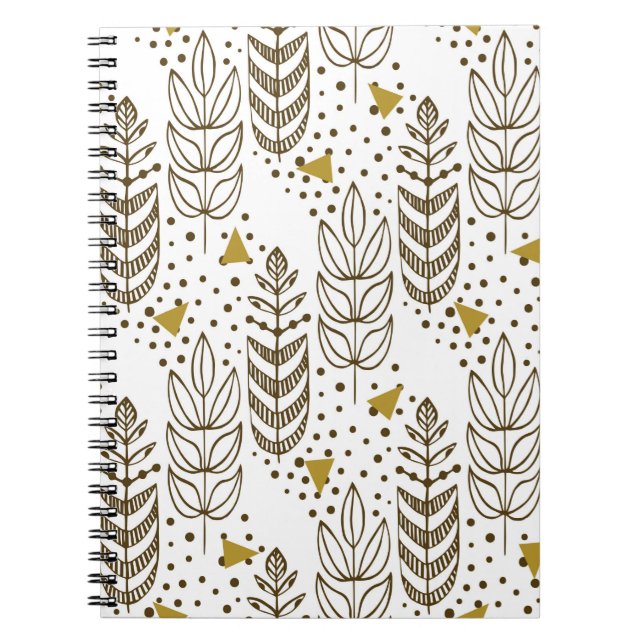 Cuaderno Patrón étnico sin fisuras con árboles elegantes. E (Frente)