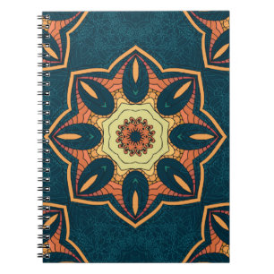 Cuaderno Patrón étnico sin fisuras con mandala. ilustracion