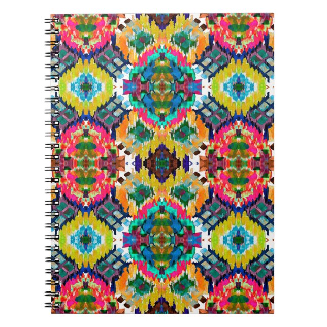 Cuaderno Patrón étnico sin fisuras. Ornamento étnico de boh (Frente)