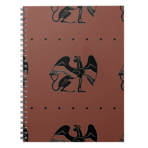Cuaderno Patrón étnico sin foco con un fantástico sphi alad