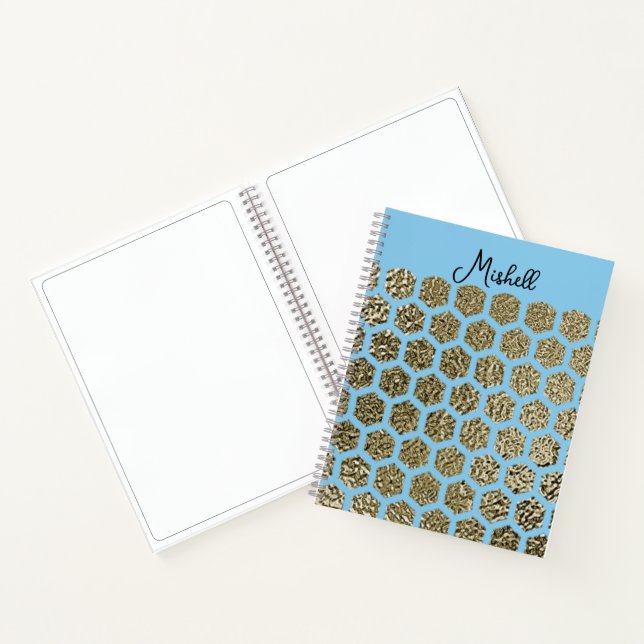 Cuaderno Patrón falso de oro exagerado personalizado (Interior)