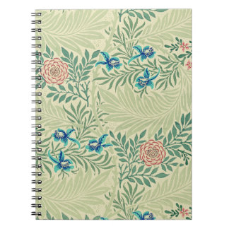 Cuaderno Patrón famoso de Larkspur de William Morris