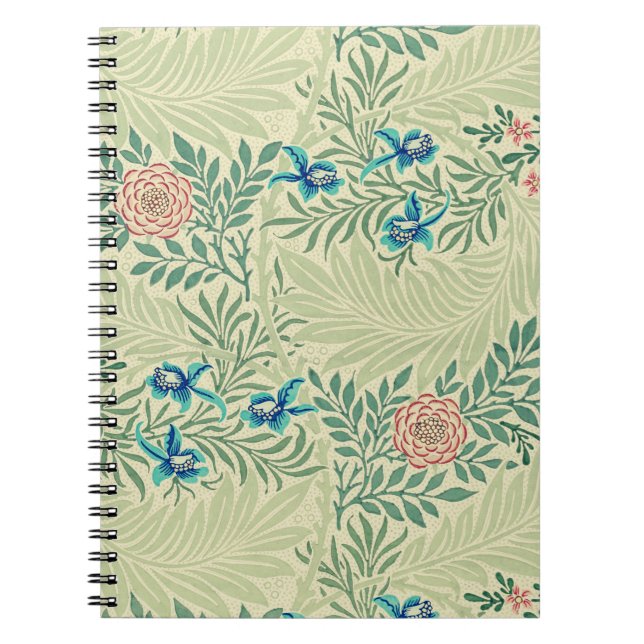 Cuaderno Patrón famoso de Larkspur de William Morris (Frente)