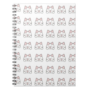 Cuaderno Patrón Feliz de Cara de Gato Kawaii
