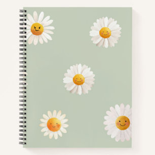 Cuaderno Patrón Feliz de Margarita Sonriente Adorable Prima