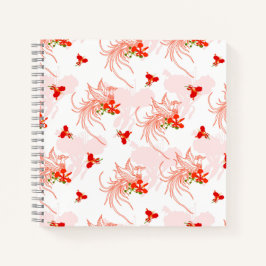 Cuaderno Patrón Fénix Bird Y Phoenix Flower Seamless