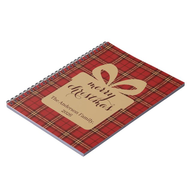 Cuaderno Patrón festivo de Navidades de la placa roja - (Lado Izquierdo)