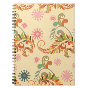 Cuaderno Patrón floral abstracto moderno