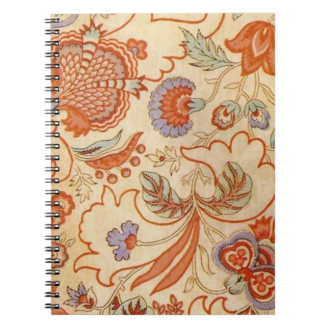 Cuaderno Patrón floral antiguo de Chintz Paisley (Frente)