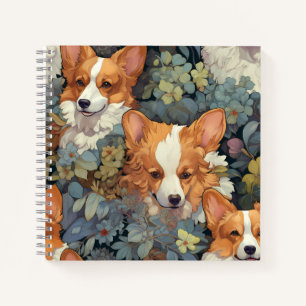 Cuaderno Patrón Floral Antiguo de Corgi Diseño Botánico Ado