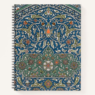 Cuaderno Patrón floral arabesco vintage