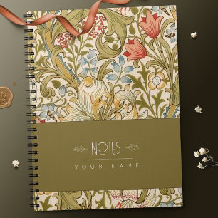 Cuaderno Patrón floral Art Nouveau de lirios de William Mor