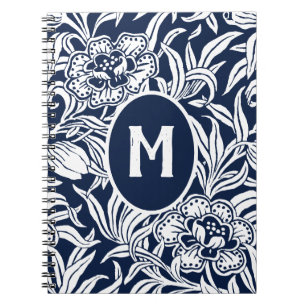 Cuaderno Patrón floral botánico vintage Art Nouveau