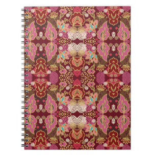 Cuaderno Patrón floral caótico y decorativo impecable