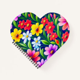 Cuaderno Patrón floral colorido