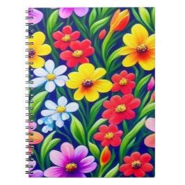 Cuaderno Patrón floral colorido