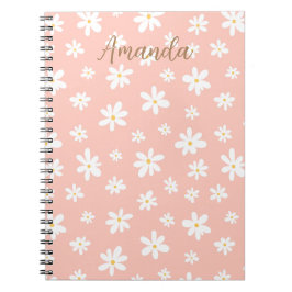 Cuaderno Patrón floral colorido monocromático