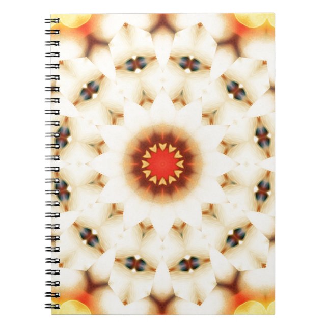 Cuaderno Patrón floral crema suave y soñado (Frente)