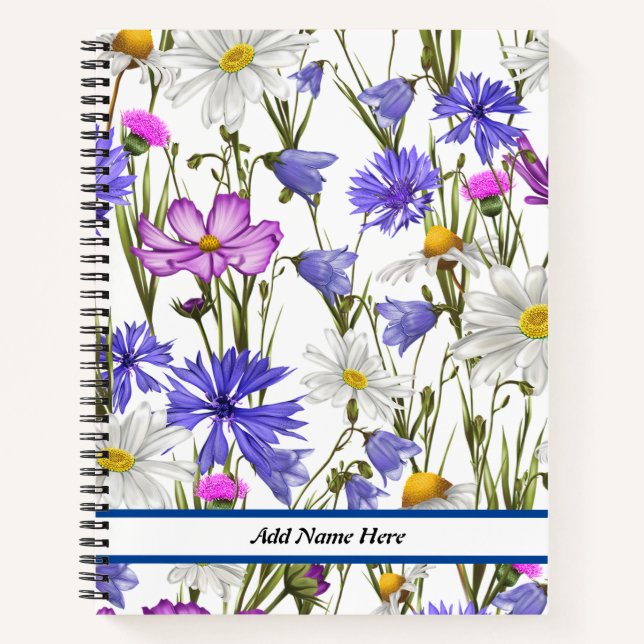 Cuaderno Patrón floral cutáneo moderno (Anverso)