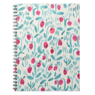 Cuaderno Patrón floral de acuarela sin foco sobre textura d