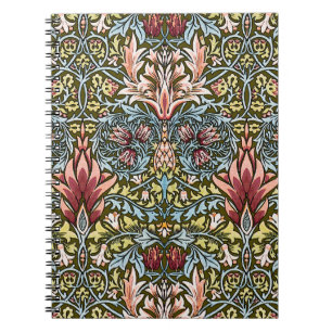 Cuaderno Patrón floral de cabeza de serpiente de William Mo