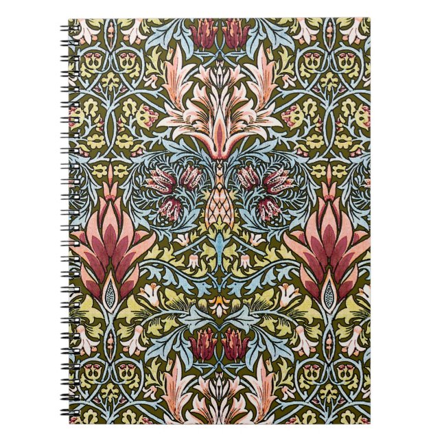 Cuaderno Patrón floral de cabeza de serpiente de William Mo (Frente)