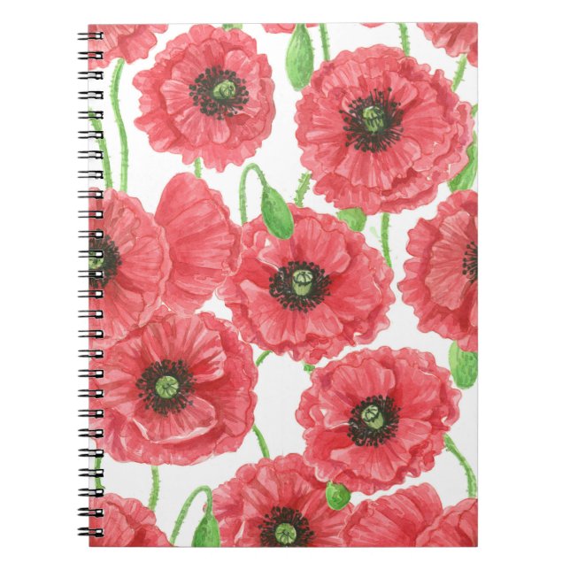 Cuaderno Patrón floral de cachorros acuáticos (Frente)