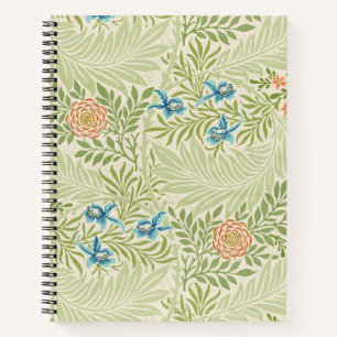 Cuaderno Patrón floral de Delphinium de William Morris
